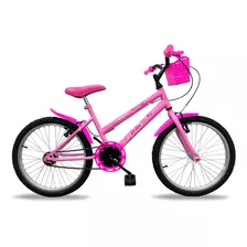 Bicicleta Infantil Aro 20 Feminina Bike Bella Com Cestinha