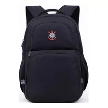 Mochila Costas G Esportiva Corinthians Futebol Clube Xeryus Cor Preta Desenho Do Tecido Liso