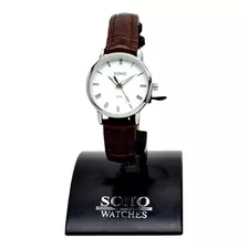 Reloj Dama Analogo Malla Cuero Resistente Soho Ch472 