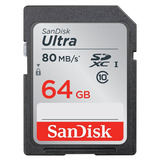 Memoria Sandisk Ultra 64gb Clase 10 Sdxc Uhs-i 80mb/s