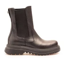 Bota De Cuero Negra Alta Lamara Mujer Heyas