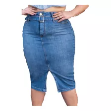 Saia Jeans Plus Size Evangélica Tamanhos Grandes 46 Ao 50 