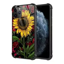 Funda Para iPhone 12, iPhone 12 Pro, Diseño De Girasol Y Ro