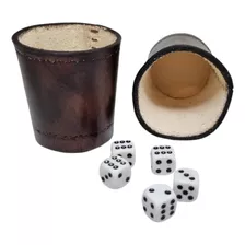 Jogo General - Kit Caneco De Couro E 5 Dados