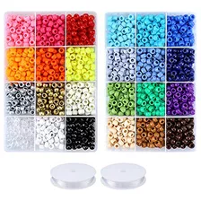 Pony Beads Kit Hacer Joyas, 9 Mm Pony Beads Rainbow Opa...