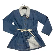 Jaqueta Jeans Parka Forrada Azul - Meduza