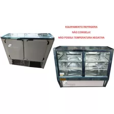 Balcão Refrigerado Expositor 1,25m Para Bebidas Refrigel 11 Estilo De Vidro Temperado 220v