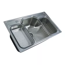 Bacha De Cocina En Acero Inoxidable 80 X 50 X 24cm Combo