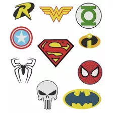 13 Logos Super Heróis Matriz De Bordado + Brinde