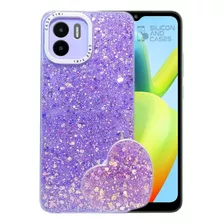 Carcasa Para Xiaomi Redmi A2 Glitter Incluye Pop Socket