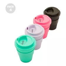 4 Vaso Jarro Taza Café Starbucks Faja Silicona Frio Calor