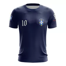 Camisa Camiseta M/c Seleção Brasil Copa Hexa 2022 Ref 03