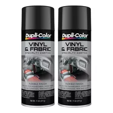 Paq 2 Pinturas Para Vinilo Telas Interiores Auto Color Negro