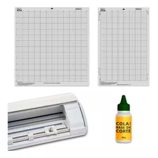 Kit Base De Corte Para Cameo A4 + 30x30 + Cola Refil 50g Cor Transparente