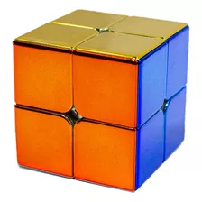 2x2x2 Golden Magnetic Cube Stickerless Cyclone Boys