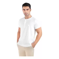 Camiseta Henley - Branco