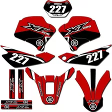 Kit Adesivos Trilha Gráficos Xt-225 Motocross 0.20mm Xt-90