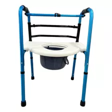 Caminador Con Silla Sanitaria En Aluminio Plegable Liviana