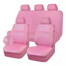 Juego Completo De Fundas De Asiento De Auto Color Rosa, Resp