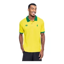 Camiseta Do Brasil Seleção Brasileira Polo Marine .