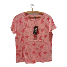 Remera Gatos Rosa Imp Indian