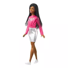 Barbie Negra Brooklyn It Takes Two Saia Metálica Hgt14 Mattel