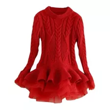 Vestidos De Novia Para Niñas Otoño Invierno Rojo Traje De Na