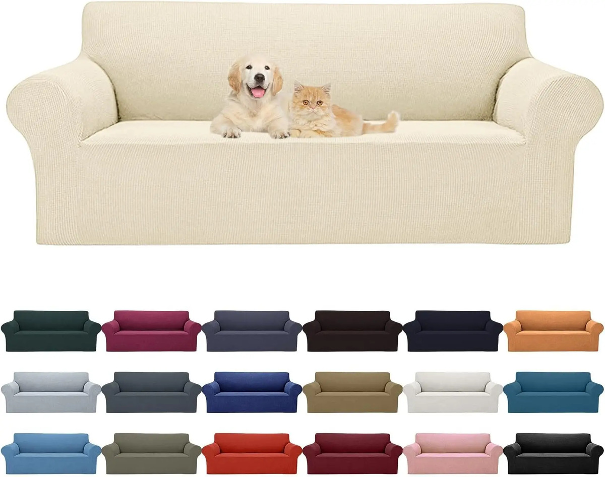 Funda Protectora Elástica Para Sofá Sillones 2 Piezas Color – variante Beige