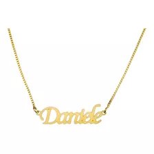 1 Colar De Nome Daniele, Banhado Ouro 18k, Semijoia, Atacado