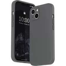 Case Silicona Premium Para iPhone 14 / Plus / Pro / Pro Max Nombre Del Diseño Ip 14 6.1 - 2 Cámaras Color Gris