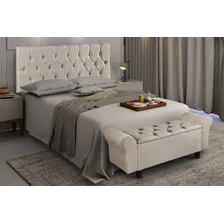 Cabeceira Estofada Cama Box Solteiro 90cm Recamier Paris