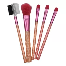 Set De 5 Mini Brochas Y Pinceles Faciales Maquillaje Lefemme