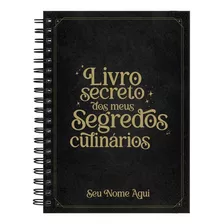 Caderno De Receitas Personalizado Secreto Segredos 18x25cm