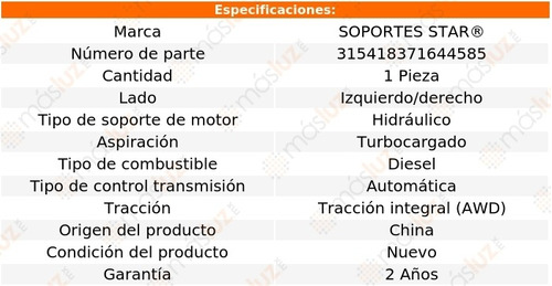 1) Soporte Motor Izq/der A7 Quattro 3.0lv6 Aut Turbo 14/15 Foto 2