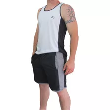 Shorts Com Bolsos Dry Fit Malha Fria P/ Corrida, Academia, Caminhada, Pescaria Etc