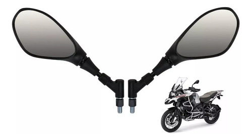 Retrovisor Espelho Haste Curta 360º Bmw F800 Titan Cb300 Par