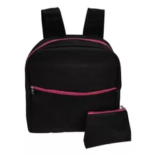 Organizador - Bolsa Esmalte Mochila Esmaltes Manicure 120 Pç Acambamento Dos Ferragens Níquel Cor Preto - Detalhes Rosa Cor Da Correia De Ombro Preto Desenho Do Tecido Liso