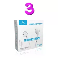 Kit De 3 Pza Audifonos Manos Libres Usb Para iPhone 7 8 X 14