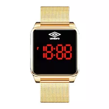 Relógio De Pulso Umbro Umb-051-g Led Touch Dourado