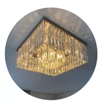 Lustre De Cristal Legítimo Plafon Para Sala/quarto Cor Prateado