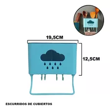 Escurridor Secador De Cubiertos Servicios Organizador - Azul