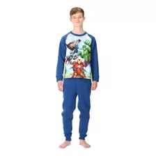 Pijama Algodón Avengers Caffarena Talla 12 Color Azul