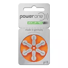 Pilha Bateria Auditiva Power One 13/pr48 - 60 Pilhas