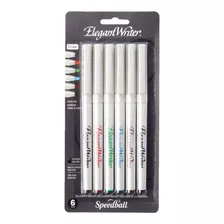 Set 6 Marcadores Caligráficos Speedball Elegant Writer 2.5mm