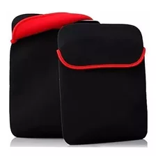 Funda Estuche En Neopreno Doble Faz Negro/ Rojo