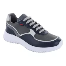 Tenis Junior Audaz 135803-e Gris Azul 22-26 113-824