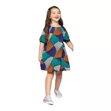 Vestido Nanai Infantil Juvenil Menina Verão Elegante Viscose