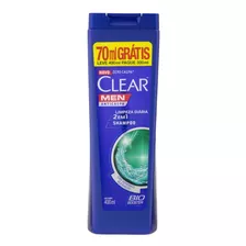 Shampoo Clear Men Anticaspa 2 Em1 Limpeza Diária 400ml