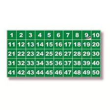 Etiqueta - Consecutive Number Vinyl Stickers 1 To 50, 1-inch