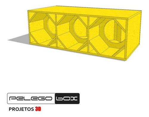 PROJETO 3D PARA FABRICAR CAIXA DE SOM BOB ESPONJA 4 VIAS PELEGO BOX